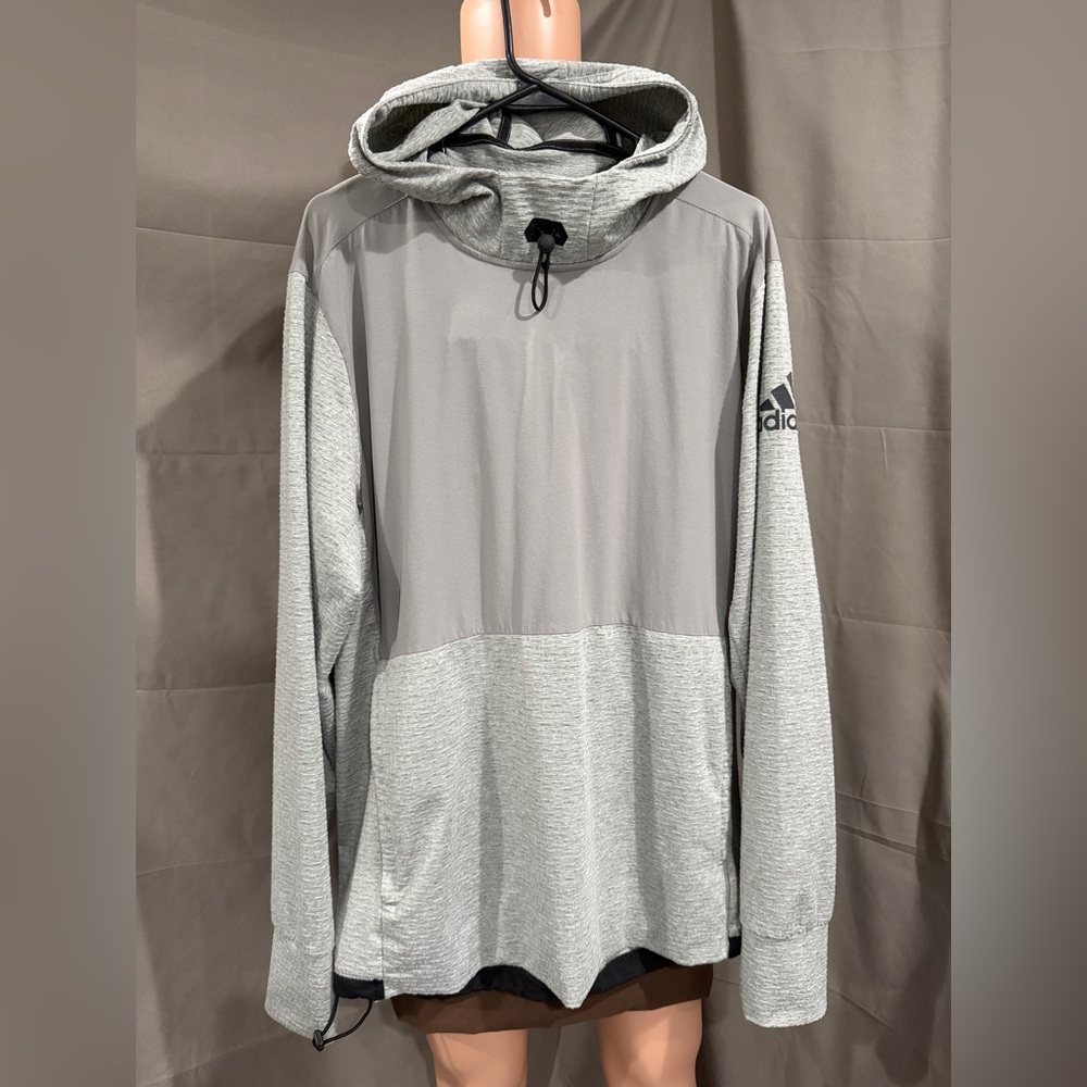Adidas Gray Windbreaker Jacket Size Large